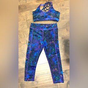 CVG Galaxy Capri Leggings and Bra Set